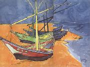 Vincent Van Gogh, Boats on the Beach of Saintes-Maries (nn04)